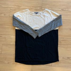 Vince 100% Cashmere Extra Long Color Block Sweater